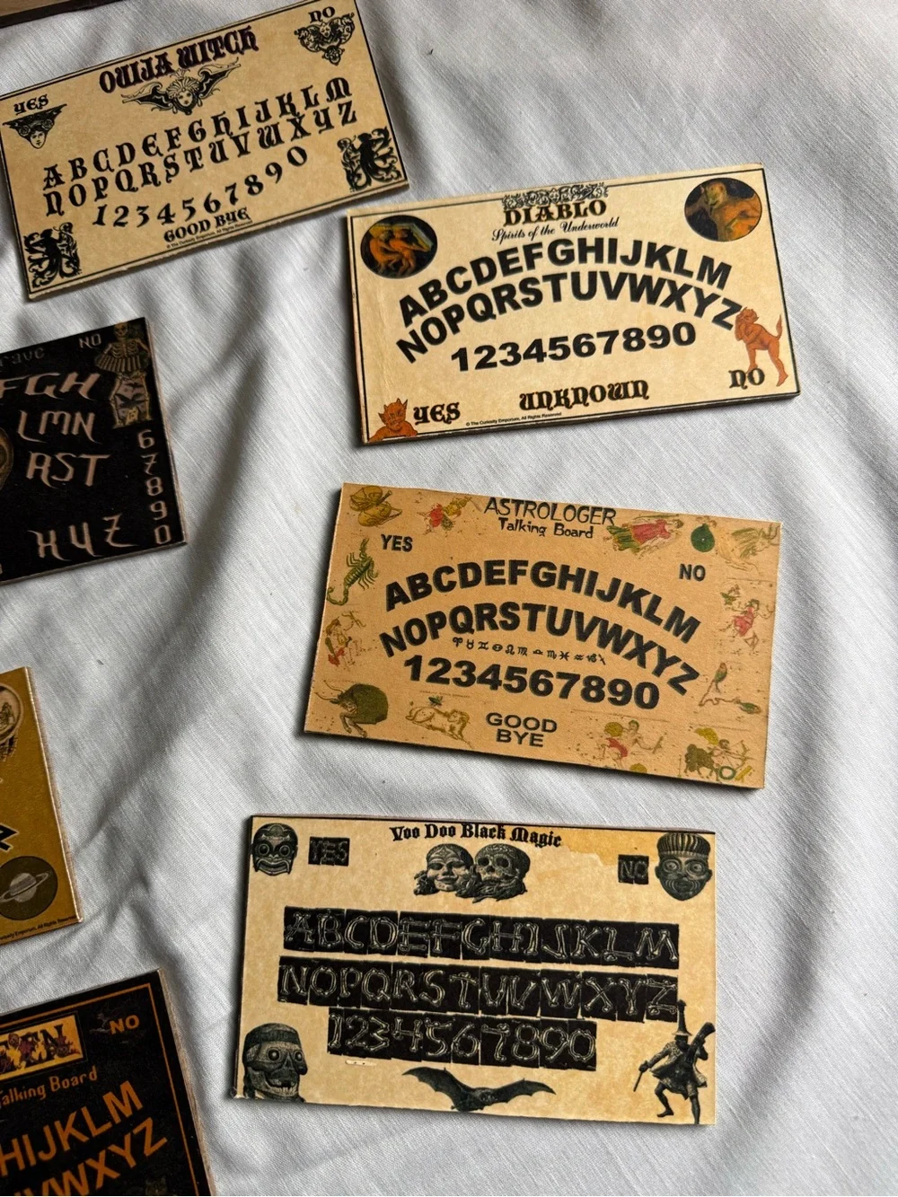 13 Talking Spirit Boards Miniature Sampler Set - Black and Red